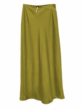 Free People Olive Green Maxi Skirt - Flowy A-Line